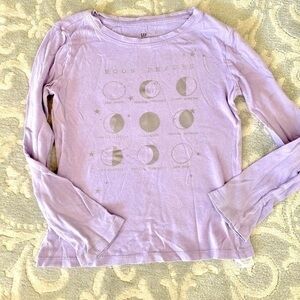 Gap Kids Moon Phases Long Sleeve T-shirt Set 6/7 Small